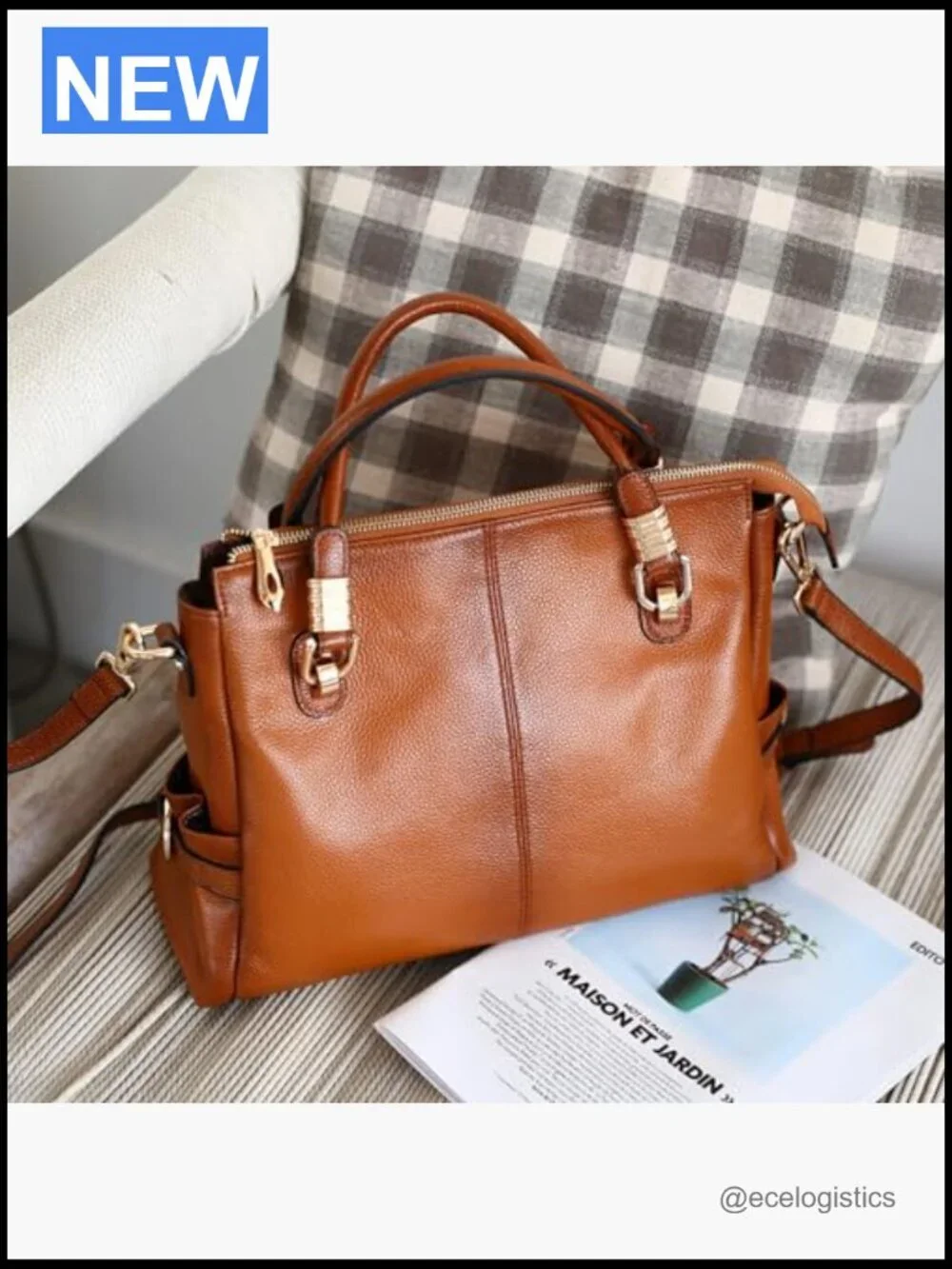 Genuine Leather Satchel Tote Shoulder Bag Large Top Handle Crossbody